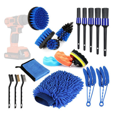 20pcs Fabricação Esfregão de plástico Kit de escova de lavagem de carro Para o conjunto de lavagem de carro