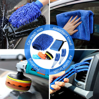 20pcs Fabricação Esfregão de plástico Kit de escova de lavagem de carro Para o conjunto de lavagem de carro