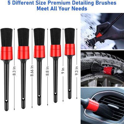 20pcs Car Wheel Pneus de limpeza Set de escovas Kit detalhando rodas Borraço Borraço detalhando escovas lavagem