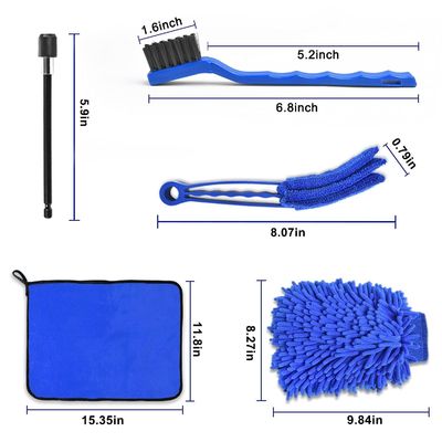 21 Pcs Ferramentas de limpeza de automóveis Kit de polir almofadas de esponja para rodas Painel de instrumentos Interior
