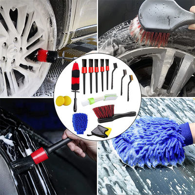 Fornecimento direto de fábrica 15Pcs Detalhes Car Wheel/Tire Brush Set Kit para Automóvel de Limpeza de motocicletas ferramentas de lavagem