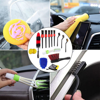 Fornecimento direto de fábrica 15Pcs Detalhes Car Wheel/Tire Brush Set Kit para Automóvel de Limpeza de motocicletas ferramentas de lavagem