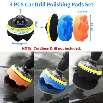22pcs Car Drill Clean Brush Attachment para lavagem interior de pneus de carro