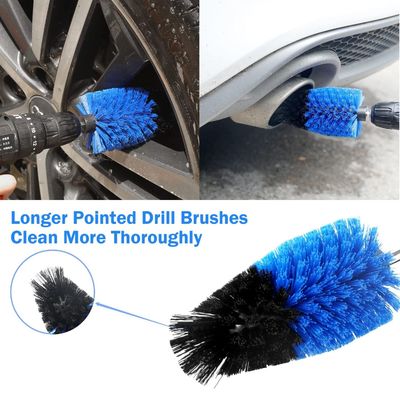 22pcs Car Drill Clean Brush Attachment para lavagem interior de pneus de carro