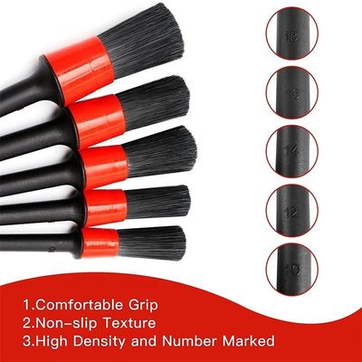 Venda Quente 5pcs Ultra Soft PP Detalhe Pincel Para Detalhe Interior de Carro