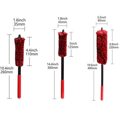Set de limpeza de pneus de microfibra de 3 peças