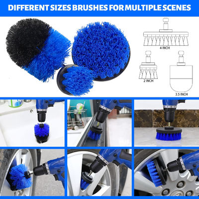 22 Pcs Kit de detalhamento de automóveis escovas Set de limpeza interior com furador automático escova macia anexo borracha esponja almofadas de polimento