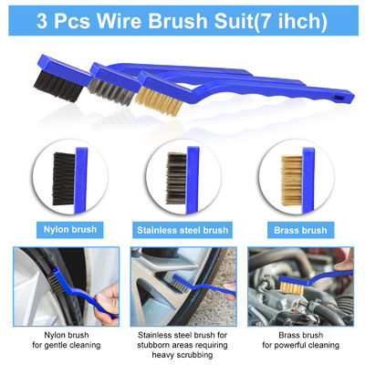 23 Pcs Forro Pincéis macios Anexado Automático Detalhe Pincel Azul Para Limpeza de Rodas