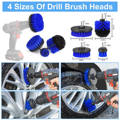 23 Pcs Forro Pincéis macios Anexado Automático Detalhe Pincel Azul Para Limpeza de Rodas