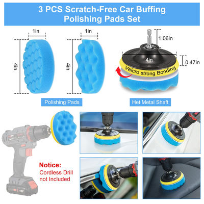 23 Pcs Forro Pincéis macios Anexado Automático Detalhe Pincel Azul Para Limpeza de Rodas