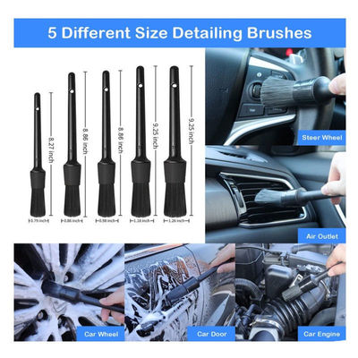 18 PCS Autodetail Brushes Car Wash Brush Kit para limpeza de rodas de automóveis