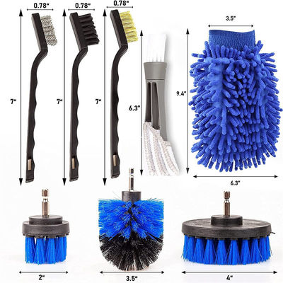 18 PCS Autodetail Brushes Car Wash Brush Kit para limpeza de rodas de automóveis