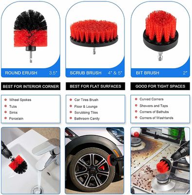 19pcs Set de escovas de detalhes de carro com saco de transporte todo o propósito limpo para limpeza interior, exterior