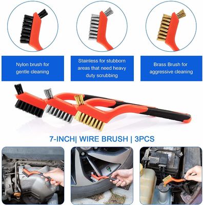 19pcs Set de escovas de detalhes de carro com saco de transporte todo o propósito limpo para limpeza interior, exterior