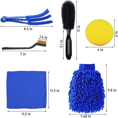 Preço de fábrica 15 PCS Cabelos macios escova de carro para ventilação limpa rodas de corte de tabuleiro