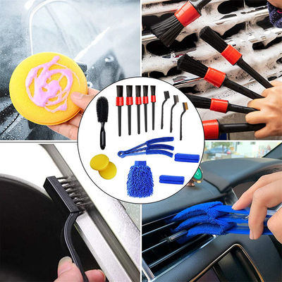 Preço da fábrica 15 PCS Cabelos macios escova de carro limpeza detalhada ferramentas de automóveis definidos para ventilação limpa rodas de corte Dash