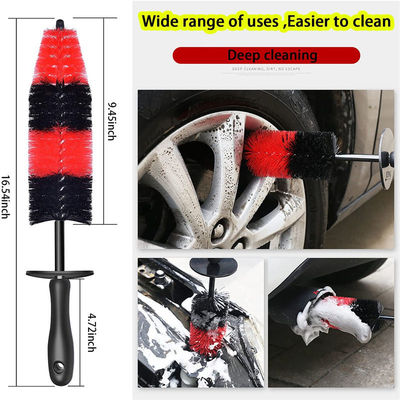 Fabricação de ferramentas de limpeza de automóveis por grosso 17pcs Escova de automóveis para o interior das rodas do automóvel