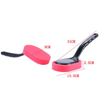 Custom Logo Car Foam Brush Microfiber Roda Brush Applicator Polishing Sponge