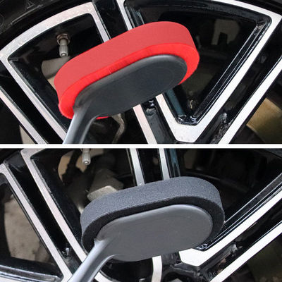Custom Logo Car Foam Brush Microfiber Roda Brush Applicator Polishing Sponge