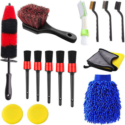 12PCS Auto Car Detail Brush Vent Cleaner Kit de Ferramentas Para Pneus Painel Interior Exterior