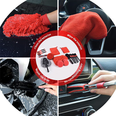 Conjunto de escovas de detalhamento de automóveis à prova de poeira para pneus de painel