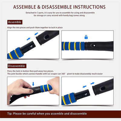 6 polegadas de para-brisa extensível raspador de neve para caminhões