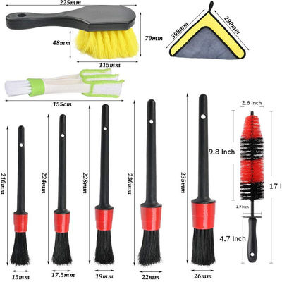 Odm Boars Hair Brush Car Detailing Kit para pneu de ventilação