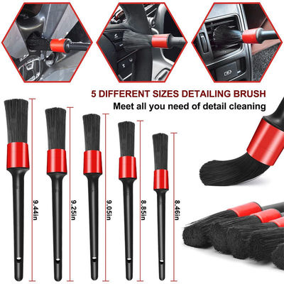 Pincel de limpeza de pneus de automóveis de qualidade superior de microfibra de limpeza de automóveis 18pcs