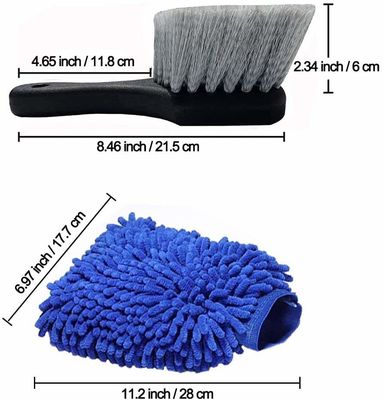 12PCS Auto Car Detail Brush Vent Cleaner Kit de Ferramentas Para Pneus Painel Interior Exterior