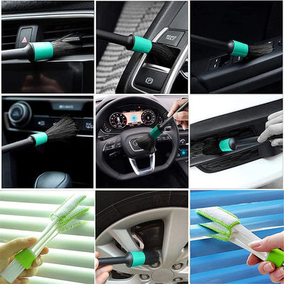 Verde 11Pcs Bristle Car Vent Cleaner Brush Duster Set Para Ar Condicionado