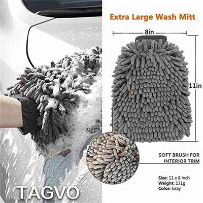 6pc Tipo T Manual Carro único Detalhista escova cabeça redonda para pneus