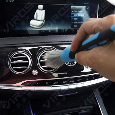 Pincel de detalhamento de veículos com roscas para limpeza de interiores de automóveis