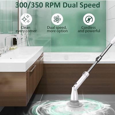 Bateria Alimentada Esfregão Elétrico Esfregão Esfregão 2500mAh