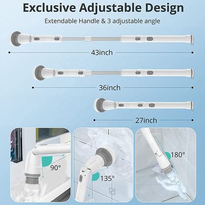 Limpeza Elétrica Retrátil Escovador Limpeza Spin Para Banheiro 2500mAh