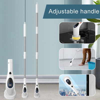 Limpador de chuveiro com escova de limpeza elétrica intercambiável giratório 320RPM