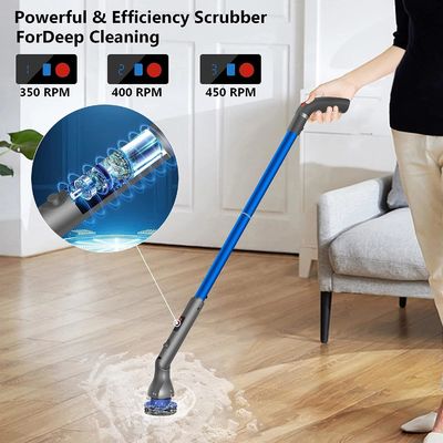 Escovador de azulejos de banheiro rotativo motorizado com ecrã LED