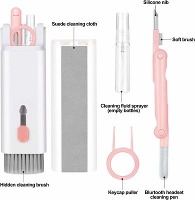 7 em 1 Kit de caneta de escova de limpeza de teclado de laptop multifuncional