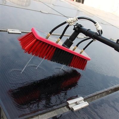 Rodas de escova de limpeza de painel solar giratório de alumínio 9m para telhado