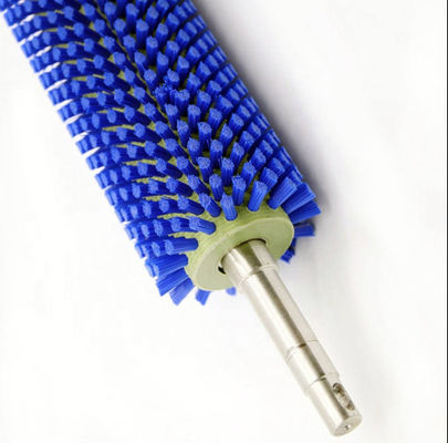 Pincel de rolos industriais de nylon de PP azul para limpeza de frutas e vegetais ODM