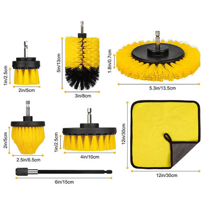 7 peças de broca escovas Power Scrubber Limpeza para carrinho rodas de cozinha
