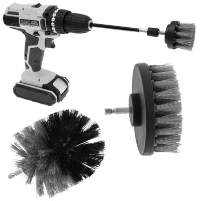 4pcs Forro Elétrico Bit Scrubber Anexo com escova de limpeza