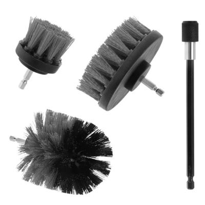 4pcs Forro Elétrico Bit Scrubber Anexo com escova de limpeza
