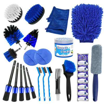 29 pcs Custom Logo Car Detailing Brush Set Com Design Ergonômico