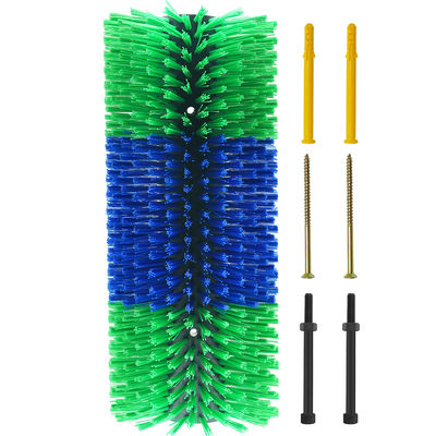 Pincel de vaca de cor verde e azul com material de nylon resistente ao desgaste para limpeza de pele de vaca