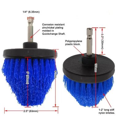 Limpador de escova de broca de cor azul para limpeza de superfície eficiente