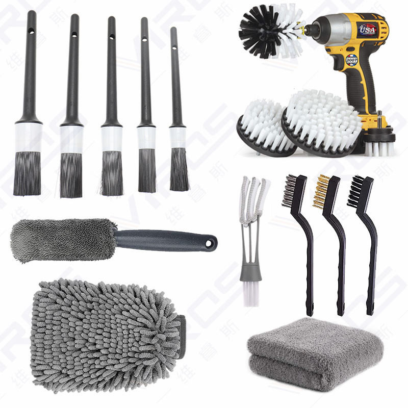 Car Wash Cleaning Set 16pcs Ferramentas de Limpeza de Carro Para Cuidados de Beleza do Carro