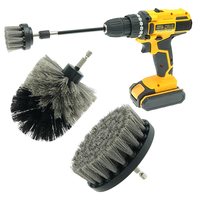 4pcs Forro Elétrico Bit Scrubber Anexo com escova de limpeza