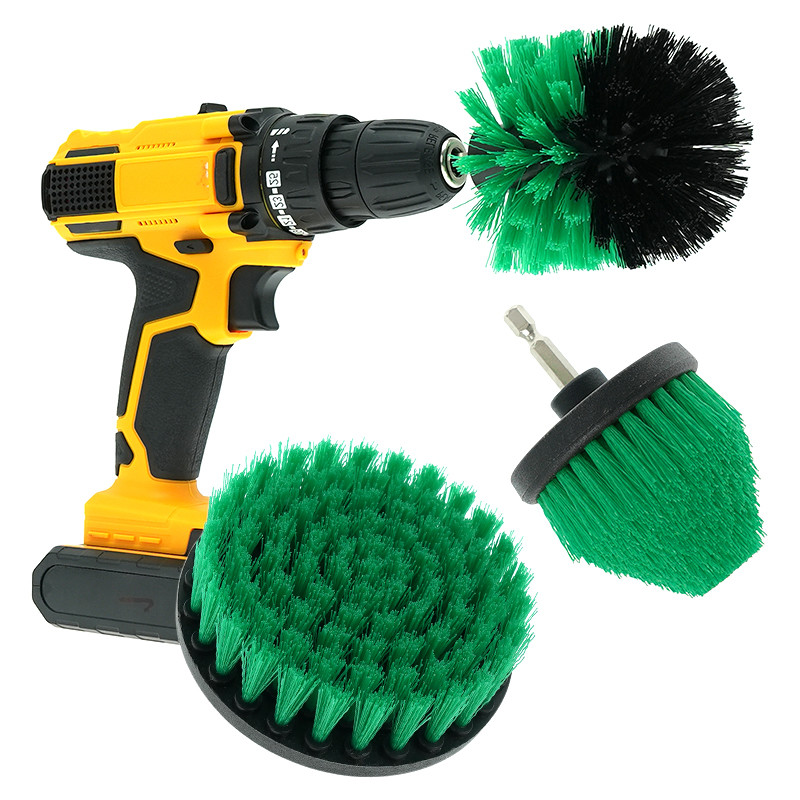 Conjunto de limpador de escovas de energia verde, ferramenta de perfuração para limpeza de argamassa