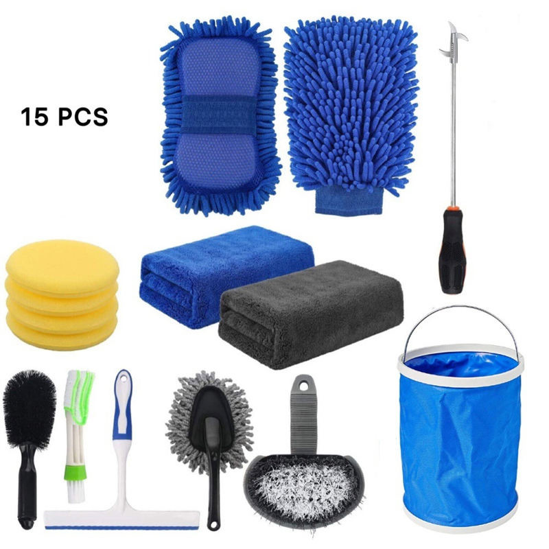 Kit de cuidados com escovas de microfibras de automóveis
