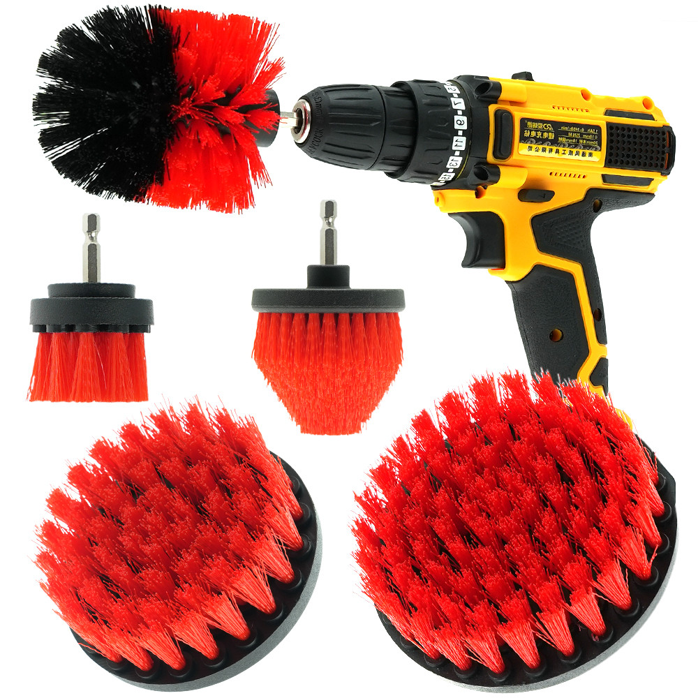 Venda Quente 5Pieces Pp Forno Escova Esfregar Anexo Conjunto Para Limpeza de Carpetes de Carro Banheiro